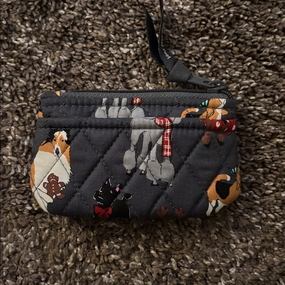 Vera Bradley Holiday Dogs Coin Purse